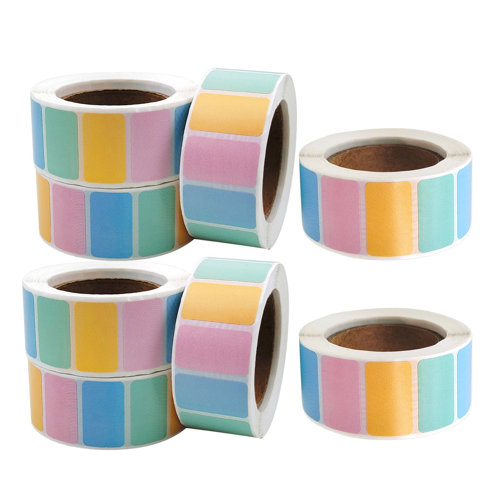 

8 рулонов цветных этикеток для маркировки, цветовая кодировка, для организации класса и библиотеки, наклейки для разметки, пустые для написания, цветные