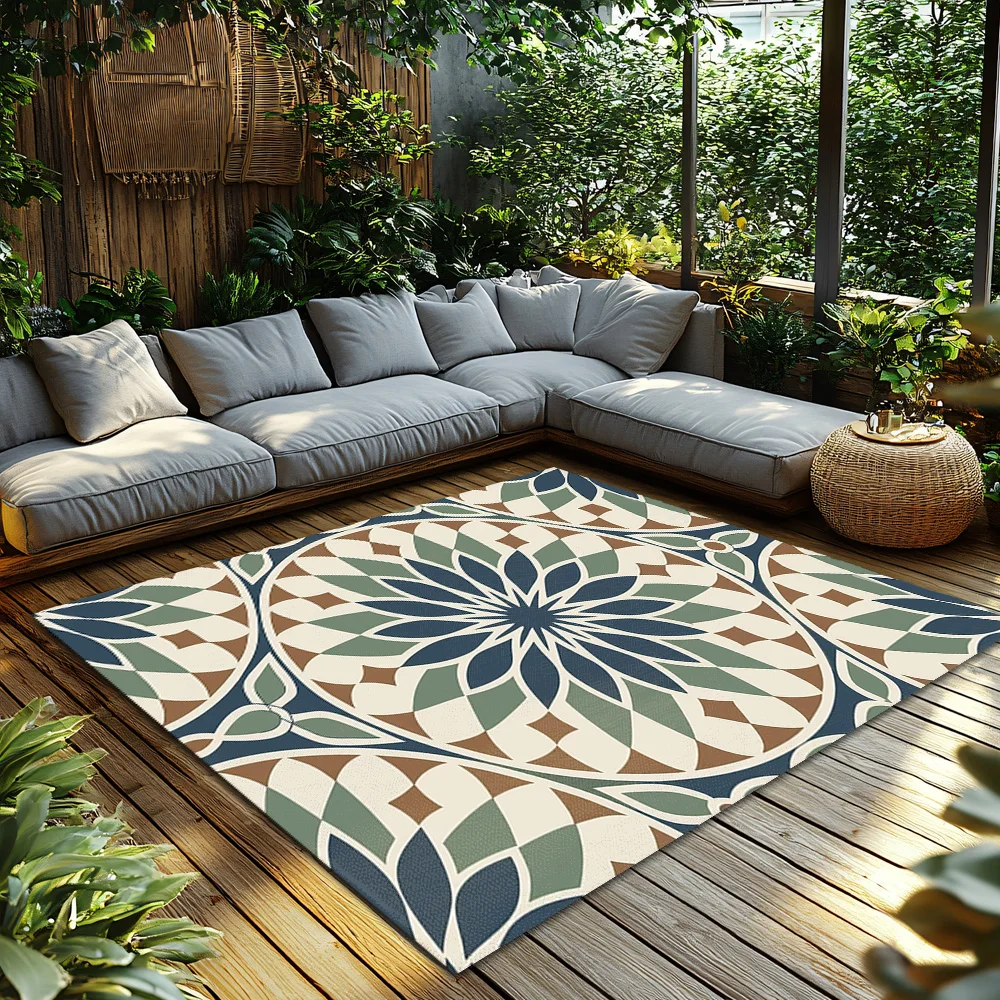 سجادة مزخرفة قابلة للغسل، سجادة أرضية غير قابلة للانزلاق، سجادة منطقة غرفة المعيشة وغرفة النوم، ديكور المنزل، سجادة بنمط تجريدي حديثة، سجادة ناعمة ومريحة #2