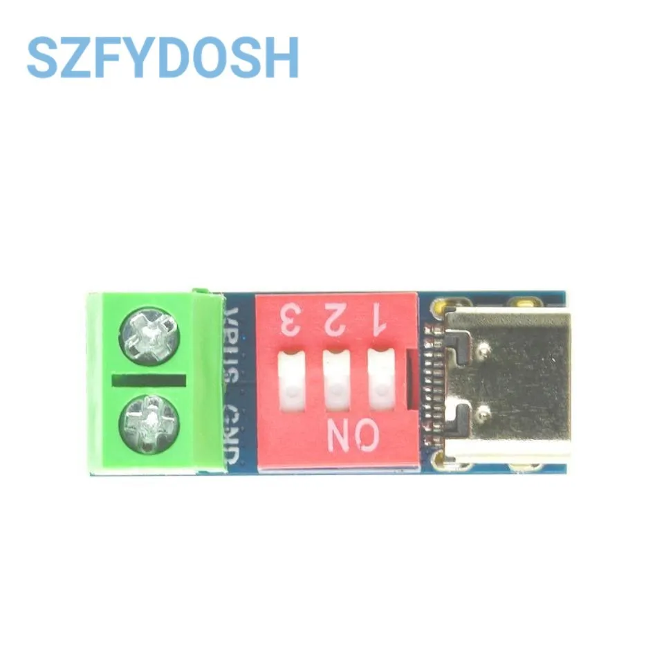 Type-C PD QC Trigger 5V~20V Dial Code Adjustment DC Voltage Power Module Dial Adjustment Voltage Fast Charging Decoy Module