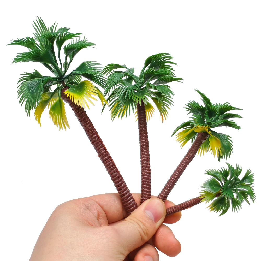 Miniature Palm Trees Model Simulation Coconut Trees for Diy Model Making/Architecture Building Landscape/Dioramas/Decor 10pcs