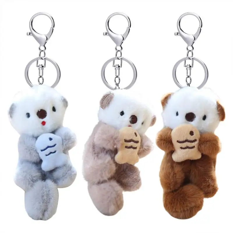 Animal Plush Keychain Cuddly Bag Pendant Plush Animal Doll Keychain Keychain Accessories Cute Animal Doll Keychain For Backpacks