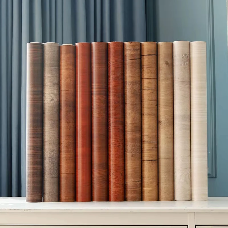 

Контактная бумага для декора под дерево для ремонта мебели, виниловые самоклеящиеся водостойкие обои, наклейки на стену