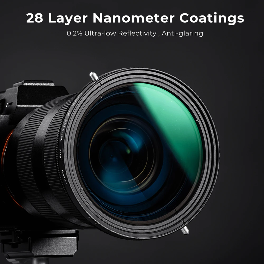 K&F Concept Nano-X Variable ND Filter ND2-ND32 & Polarizing 2-in-1 Filter for Camera Lens Filter 58mm 67mm 72mm 77mm 82mm 95mm