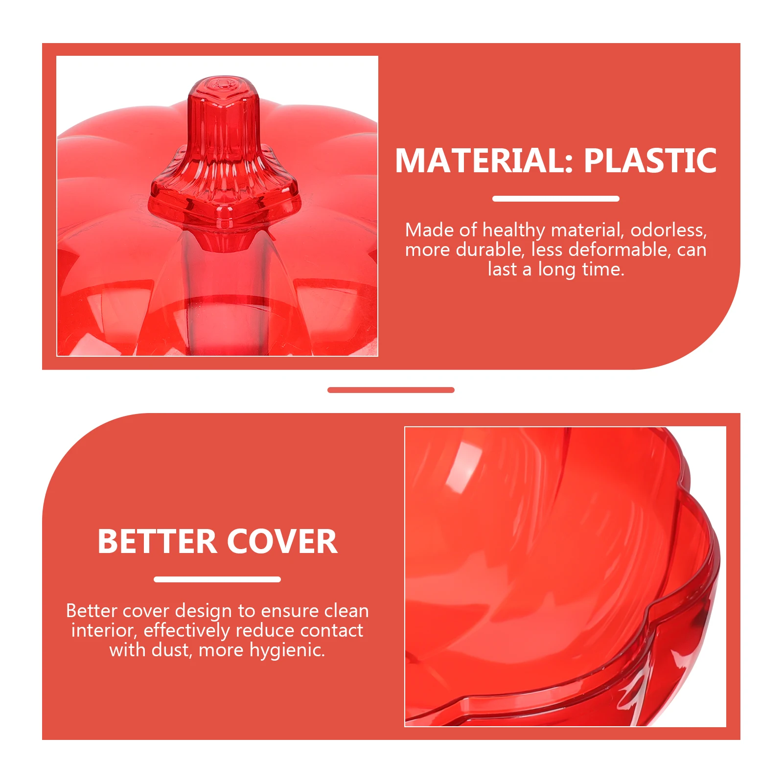 

Pumpkin Shaped Plastic Snack Bowl Lid Candy Storage Halloween Jar Fruit Dessert Tray Kitchen Barware Decor