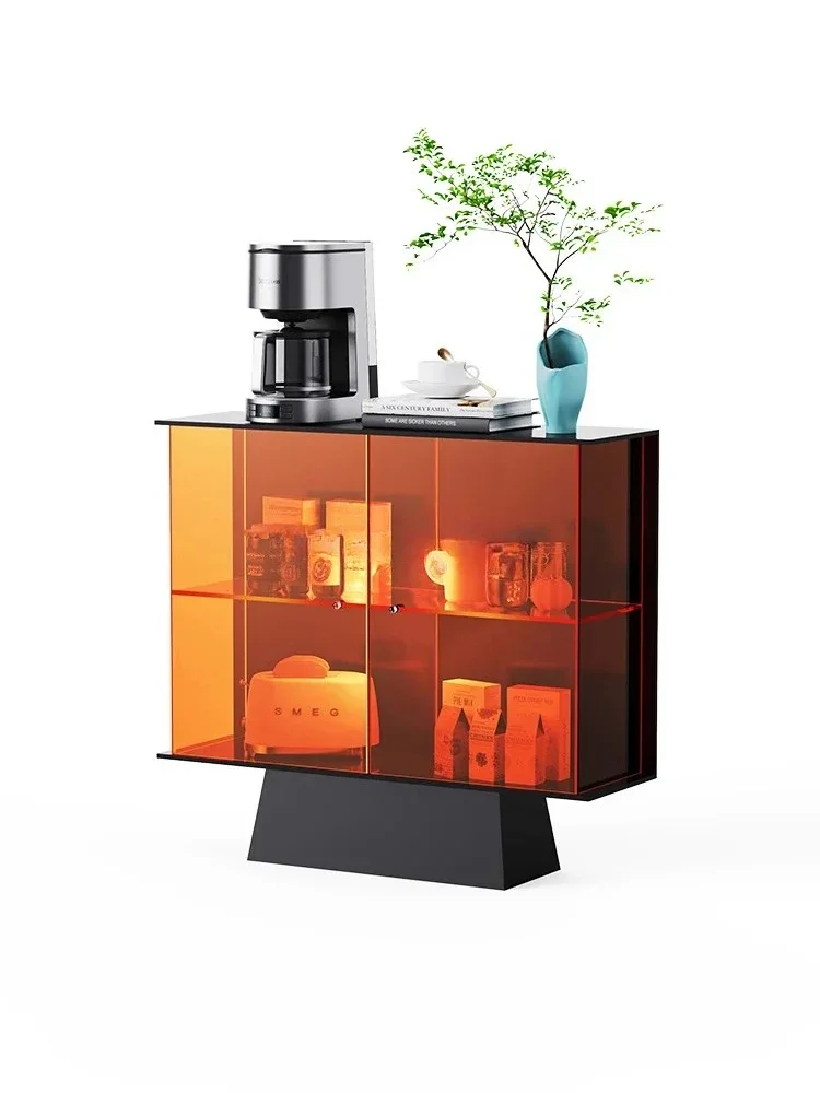 

Acrylic Dining Edge Modern Simple and Light Luxury New Chinese Style Side Cabinet Living Room Storage Cabinet