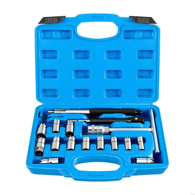 

57ba 17pcs Heavy Duty Automotive Deamer Multoclopefit Fuels Ремонт двигателя для очистки сидений форсунки и обслуживания