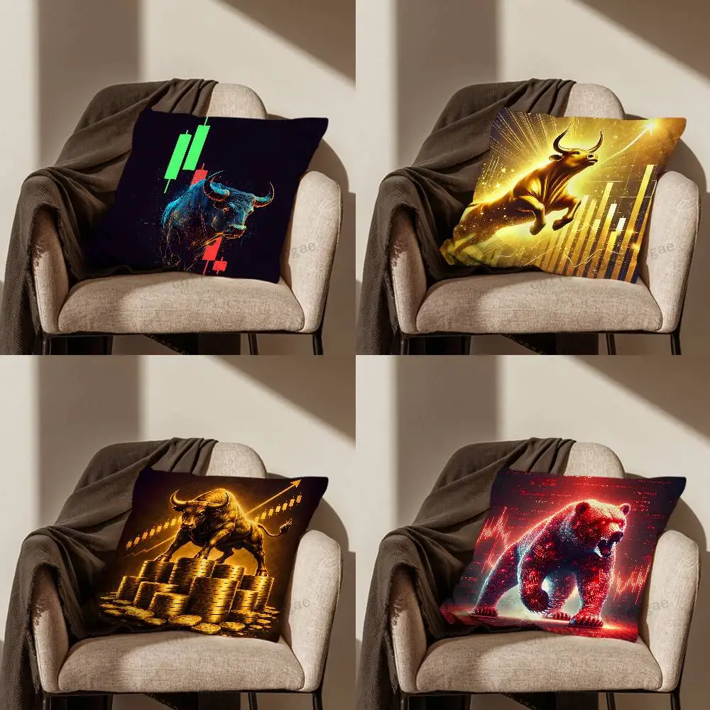 

Day Trading Art Pillow Case For Room Sofa Cushion Cover Suitable For Home Bedroom Decoration And Protector