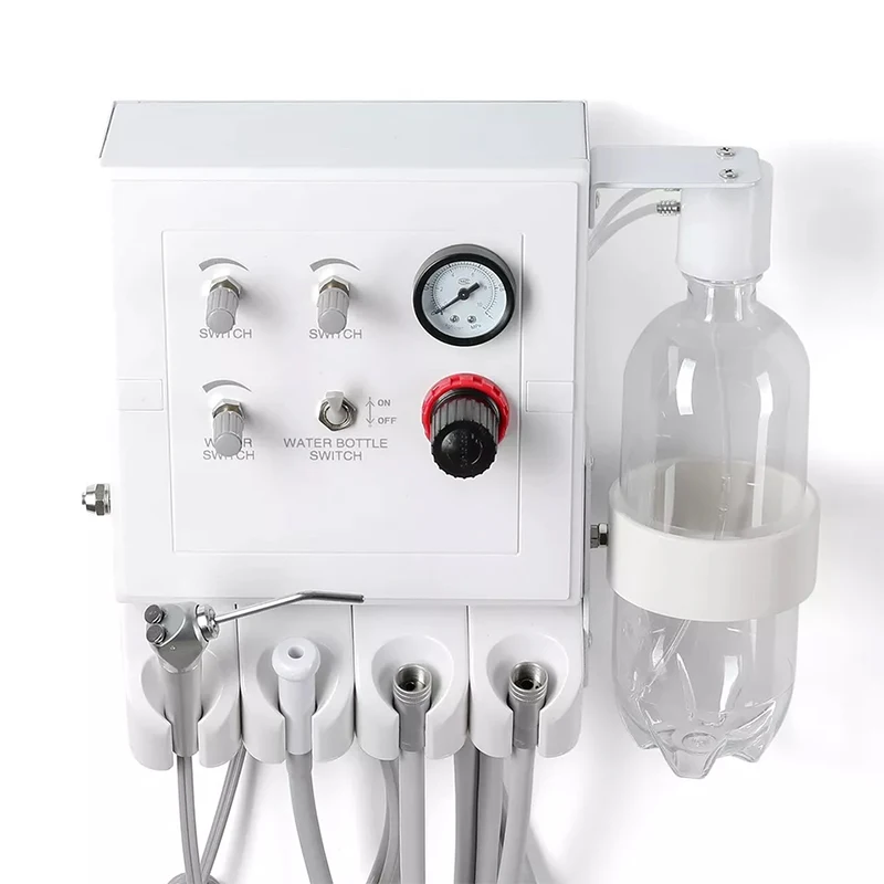 Portable Dental Turbine Unit with Weak Suction Dental Equipment Air Unit 3 Way Syringe Teeth Whitening Dentistry Equipment Unit