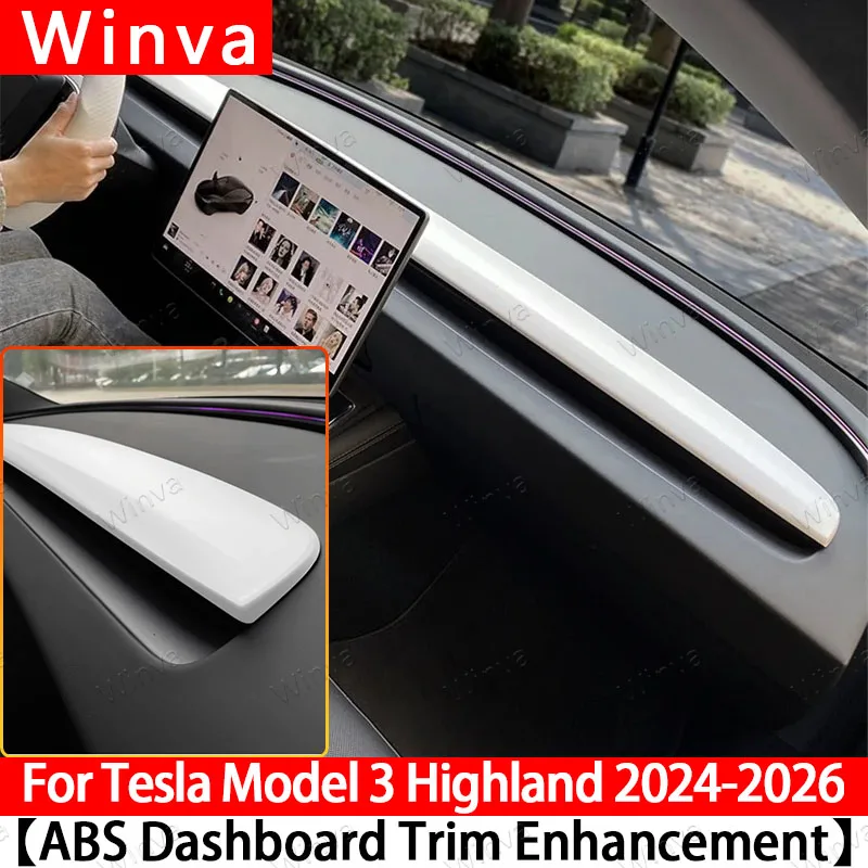 

Fit ABS Dashboard&Air Vent Trim Kit for Tesla Model 3 Highland 2024 2025 2026 Enhance Your Cabin with Premium Interior Styling