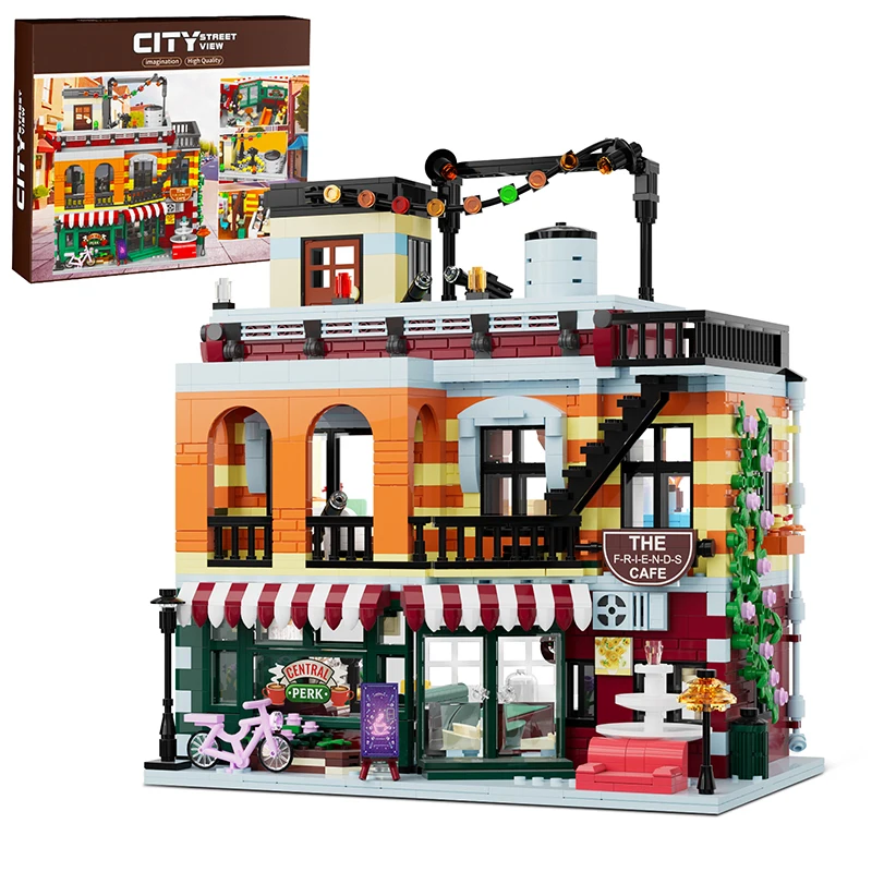 Central Perk Cafe House Modular Buidling Block MOC Friendship Home Gathering Assembly Architecture Sets For Adults Holiday Gifts