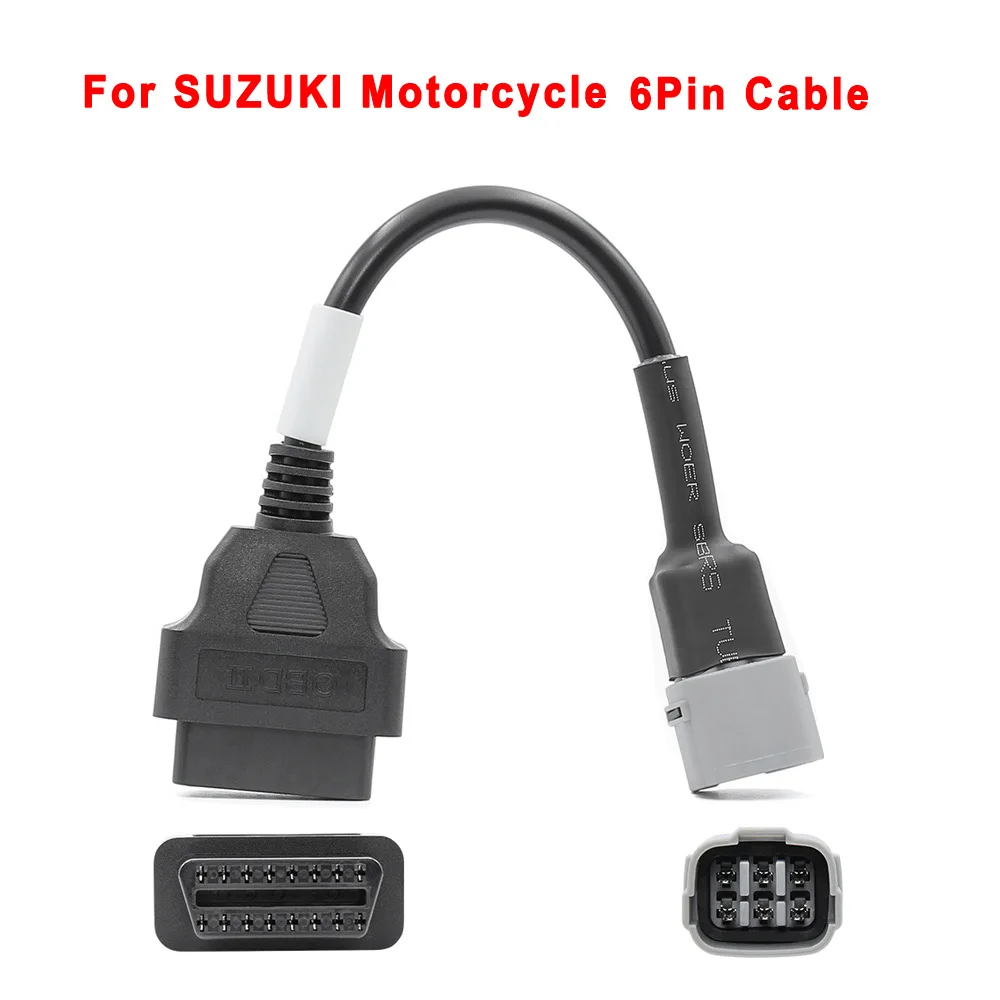 NEWEST Motorbike Diagnostic Cable for Suzuki GSX-R 1000/1000 R/125 6Pin to OBD2 Adapter 125 DL 1000/DL 650 f 750 GSX-S/GSX-S