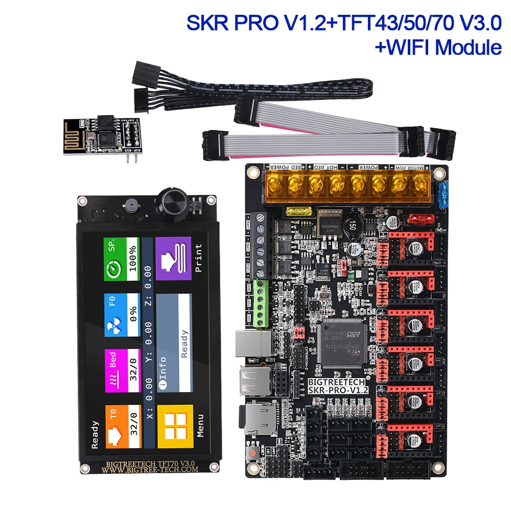 

SKR PRO V1.2 32bit Control Board TFT43 TFT50 TFT70 Touch Screen WIFI TMC2209 TMC2208 3D Printer Parts VS MKS TFT35