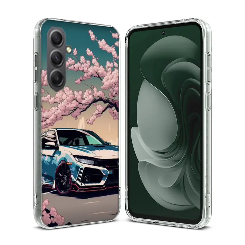 JDM Type R Civic Sport Car Shell Phone For Samsung Galaxy Note 20 Ultra 10 Lite 9 8 A05S A50 A30 A20 A03 A04 A02S A70 A40 A10 A2