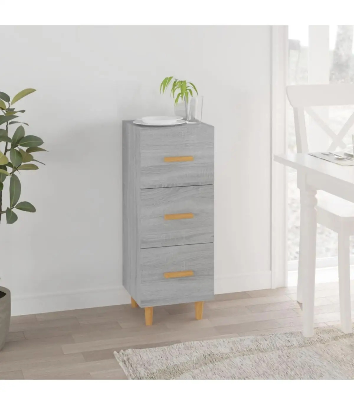 Sonoma 34,5x34x90 cm gray plywood sideboard