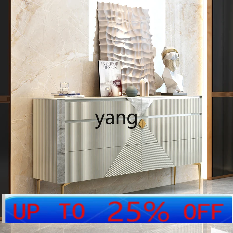 

Lmm Rock Slab Chest of Drawers Entryway Living Room Storage Console Cabinet with Six Drawers Modern Light Luxury Minimalist