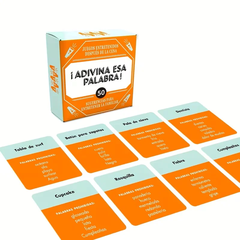 Spanish English Version After Dinner Amusements Mini Card Game for Family and Friends How Well Do You Know Me Pocket Game Board