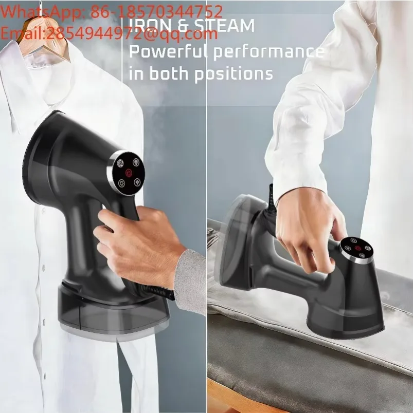 New Handheld Clothing Steam Ironing Machine with Large Water Tank and LCD Display Screen for Automatic Power-off and Portability