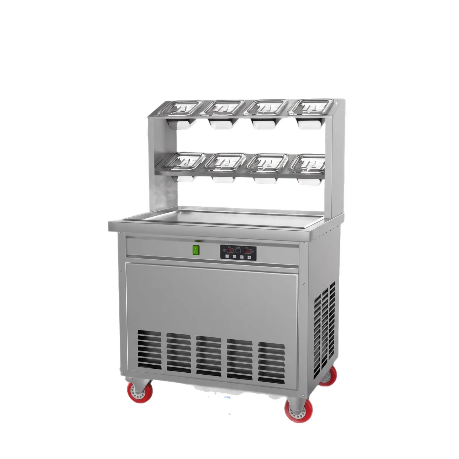 CX commercial intelligent rectangular pot frying ice machine with eight buckets of ingredients rack frying yogurt machine