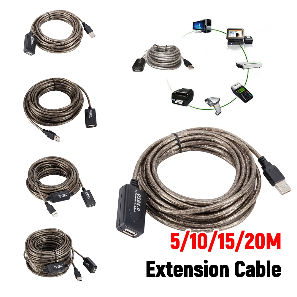 

Удлинительный кабель USB2.0 между мужчинами и женщинами, активный повторитель, удлинитель сетевой карты