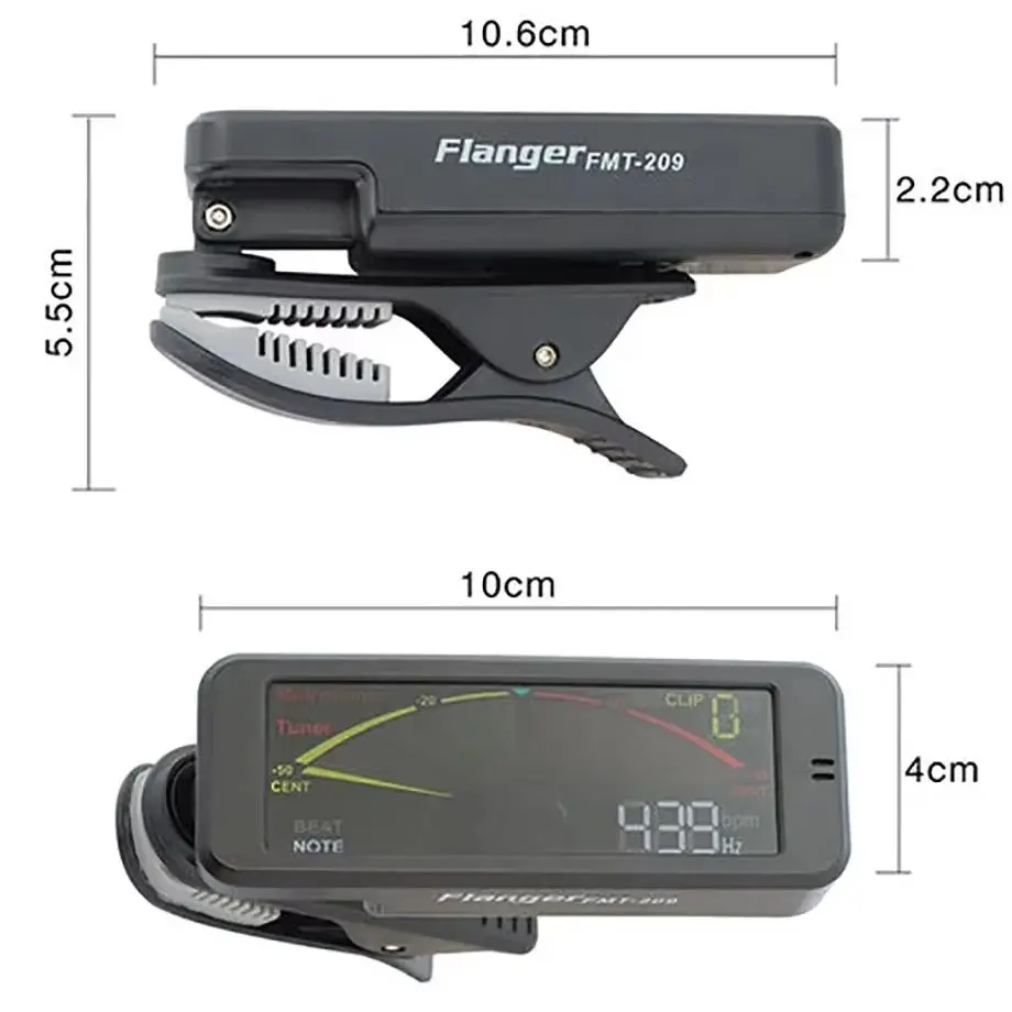 فلانجر موالف الغيتار معاير شاشة ملونة موالف لوني ل Dodecatonic الغيتار باس القيثارة الكمان الغيتار الملحقات