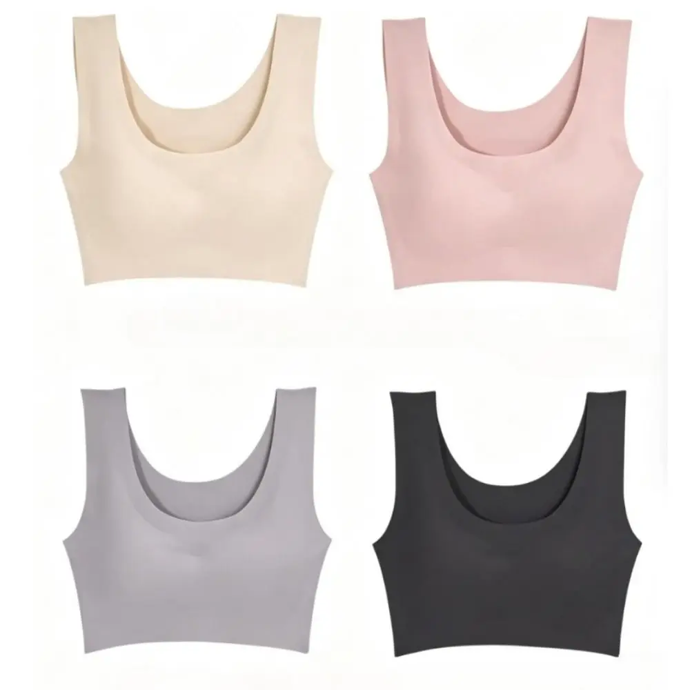 New Breathable Wireless Seamless Bra Soft Comfort Push-up Sports Bra Female Underwear Ice Silk Tank Top Bra for Women