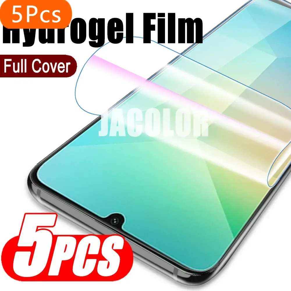 

5PCS Safety Film For Samsung Galaxy A16 A06 A55 A35 A25 A15 a05s A54 A34 A24 Screen Gel Protector Hydrogel Film Hidrogel Not Gla