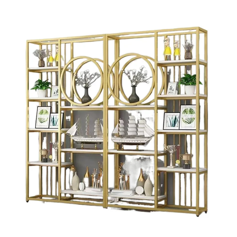 

Office partition floor rack Nordic light luxury products Living room entrance display shelf Bookshelf
