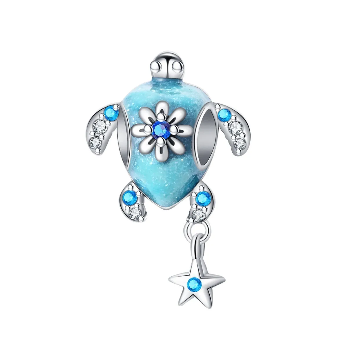 

In 2025, a popular and charming blue feather, flower, conch pendant bead DIY jewelry bracelet accessory