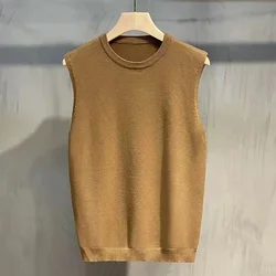 Waistcoat Korean Popular Clothes Sweaters Male Knitwear Jumpers Men's Knitted Vest Y2k Autumnr and Winter Top Cashmere Reviews