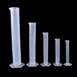 10/25/50/100/250ML Plastic Measuring Cylinder Laboratory Test Graduated Tube