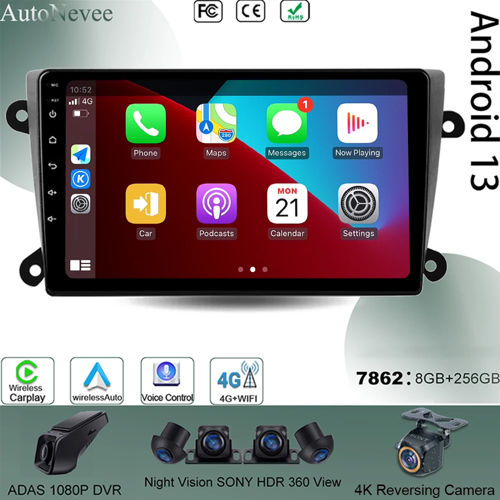 Android 14 For Buick Regal 4 1997 - 2008 Car Radio GPS Navigation Multimedia Stereo Player Carplay QLED HDR 5G WIFI BT No 2 din