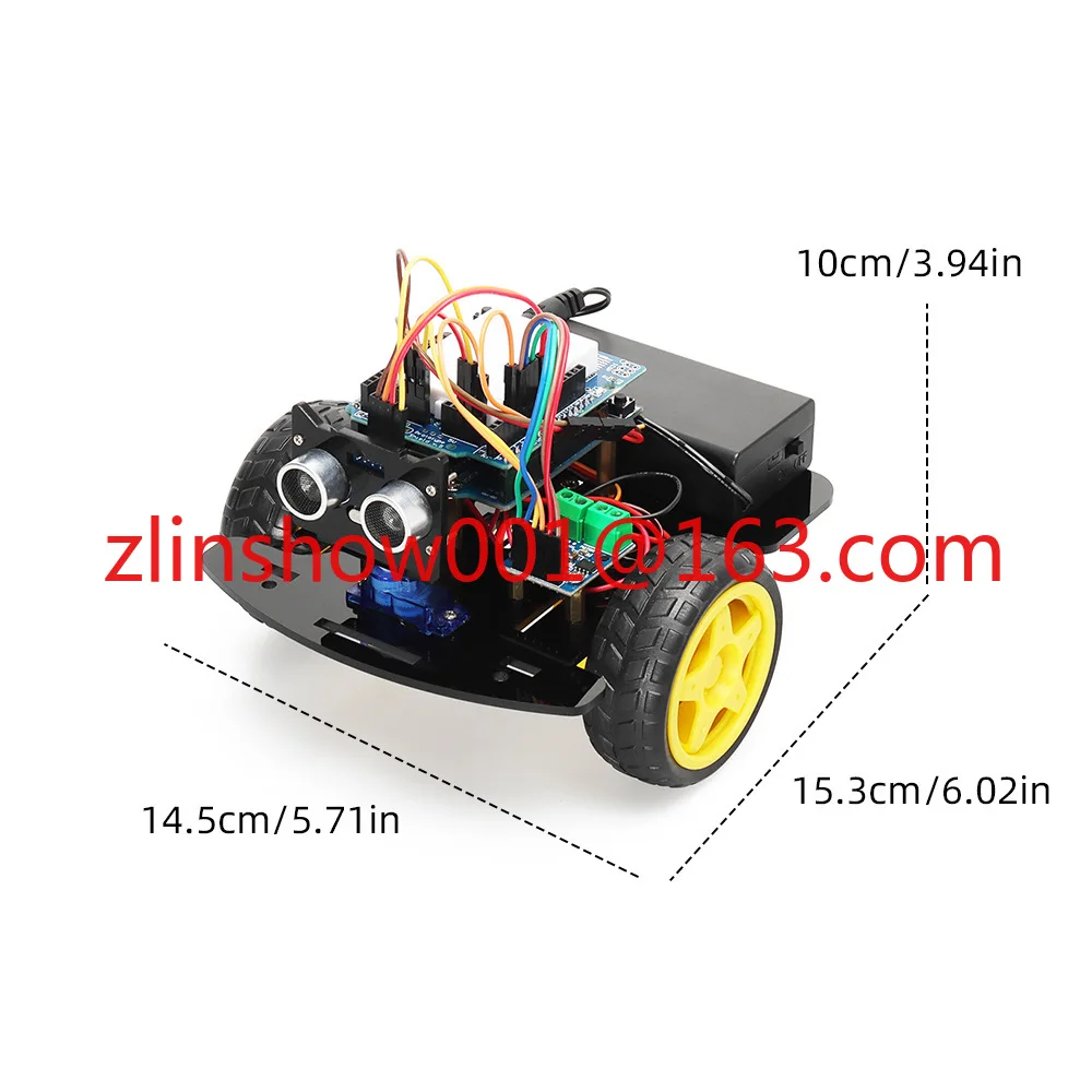 Picture 5: Compatible with Arduino Smart Car Robot Kit Obstacle Avoidance Wireless Remote Control ESP8266 D1 WIFI Car