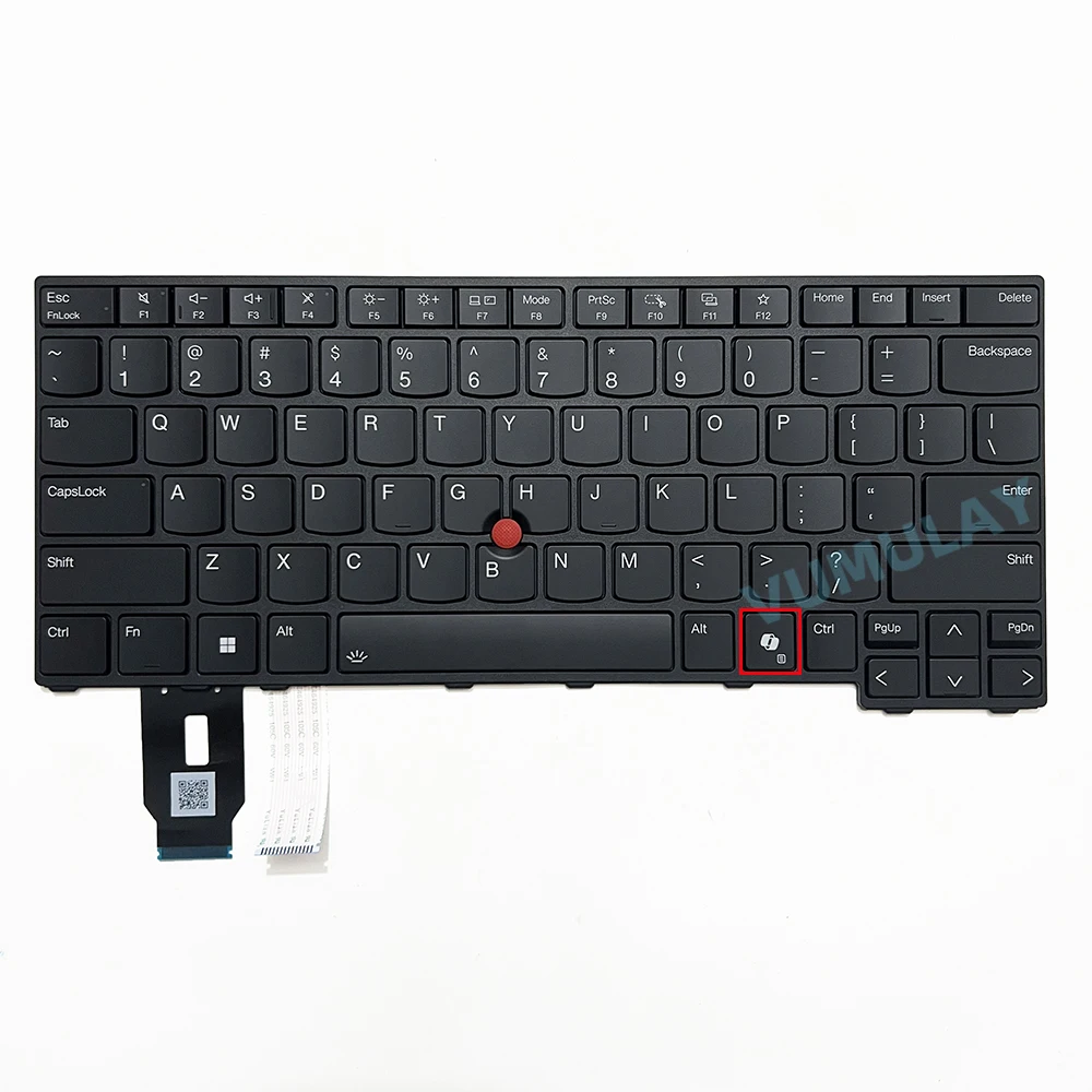 Teclado retroiluminado EE. UU./Ruso para Lenovo ThinkPad T14 Gen 5 21MC 21MD 21ML 21MM,T14 Gen 6 20QC,L14 Gen 5 21L1 21L2 21L5 21L6,L14 GEN 6,SN21M38274 5N21M38296 SN3C01B00 Notebook RU