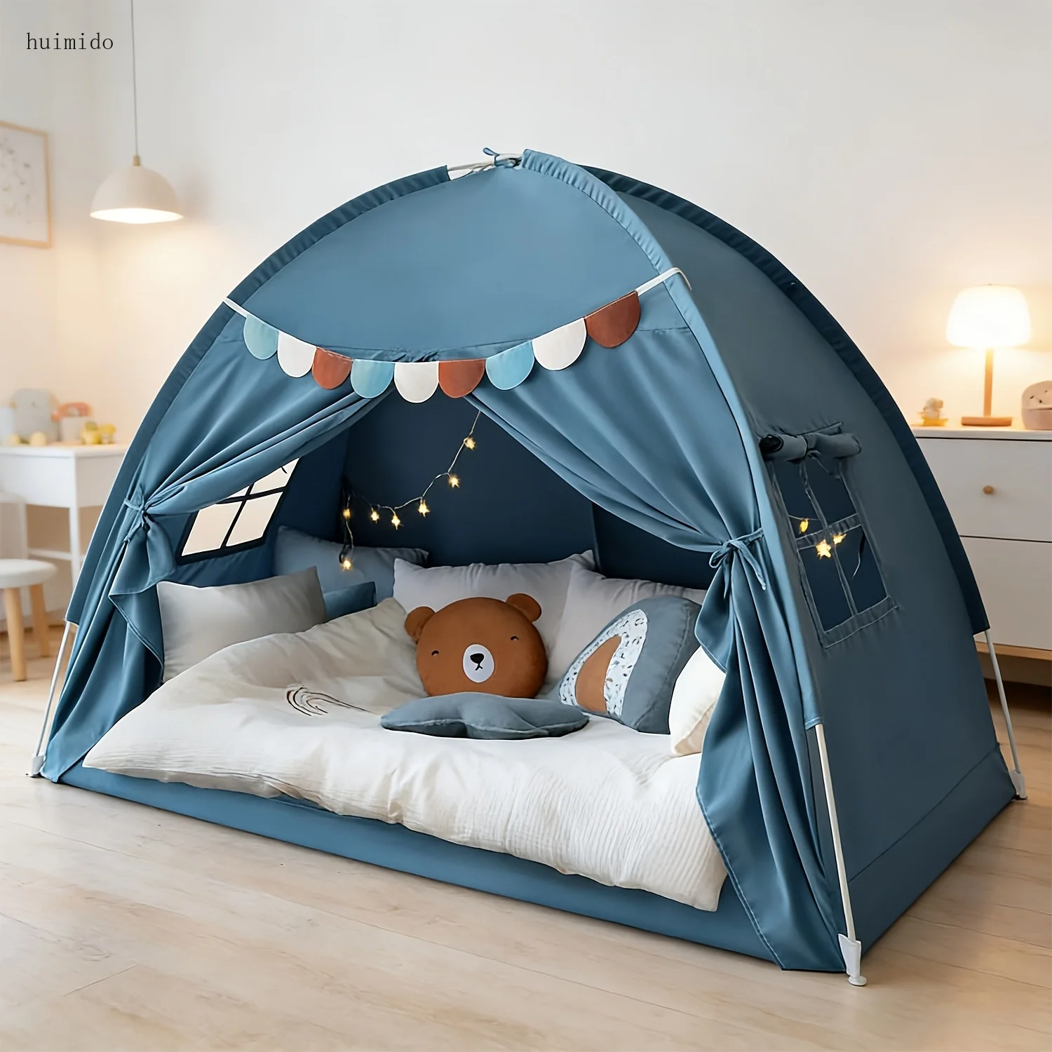 Double Bed Tent, Sensory-Friendly, Breathable, Private Sleeping Space, Windproof Inner Tent, Blackout Sleeping Tent