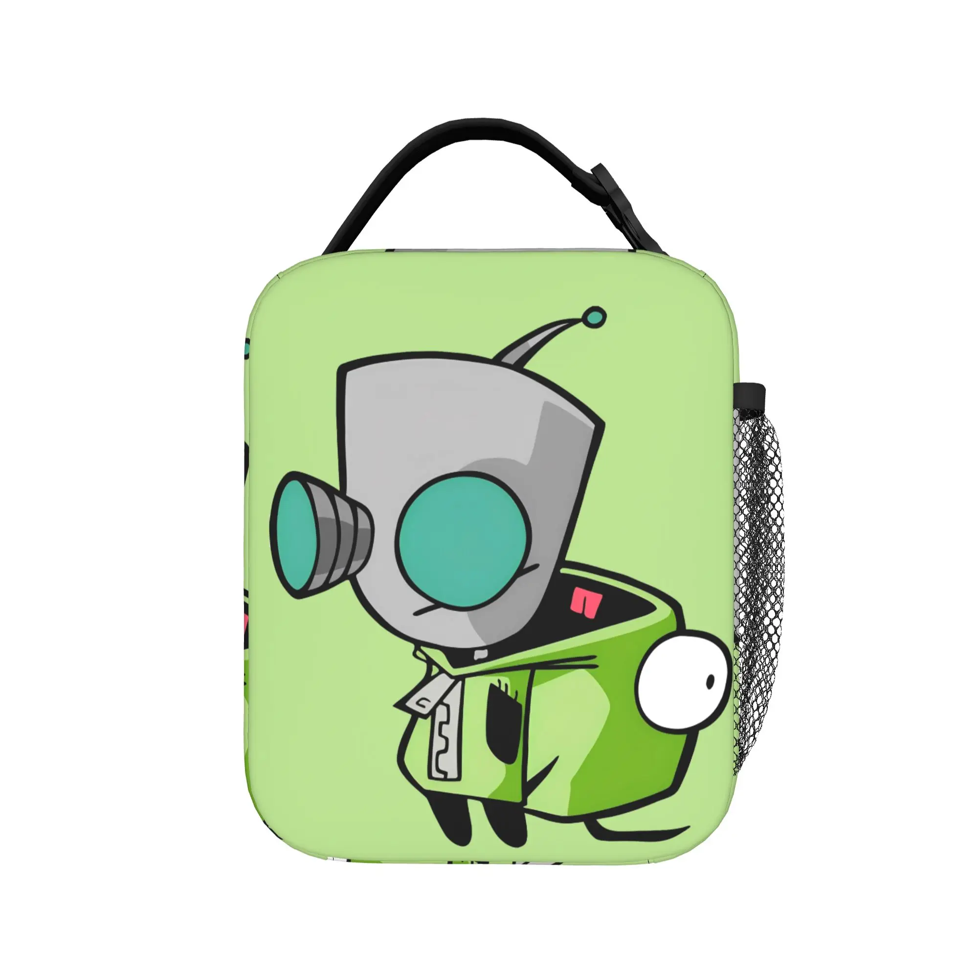 Invaders Zims Gir Cartoon Insulated Lunch Bags Leakproof  Reusable Thermal Bag Tote Lunch Box Work  Outdoor Girl Boy