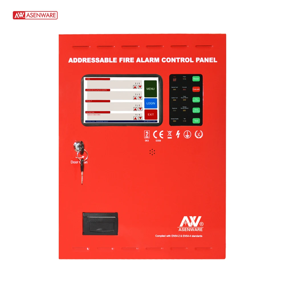 

Addressable Fire Alarm Control Panel 1-8loops 250 Points Each Loop Fire Safety FP100 Series