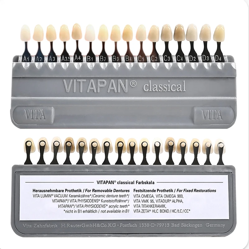 Vita Dental Shade Guide Classical 16 Colors Dentistry Materials Teeth Whiting Porcelain VITAPAN Tooth Model Colorimetric Plate