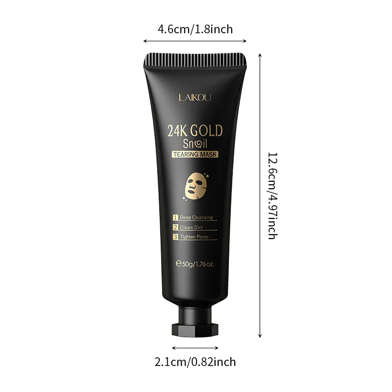 LAIKOU 24K الذهب ساكورا تقشير قناع الوجه ثبات اشراق إزالة الرؤوس السوداء الوجه المسيل للدموع قناع منتجات العناية بالبشرة