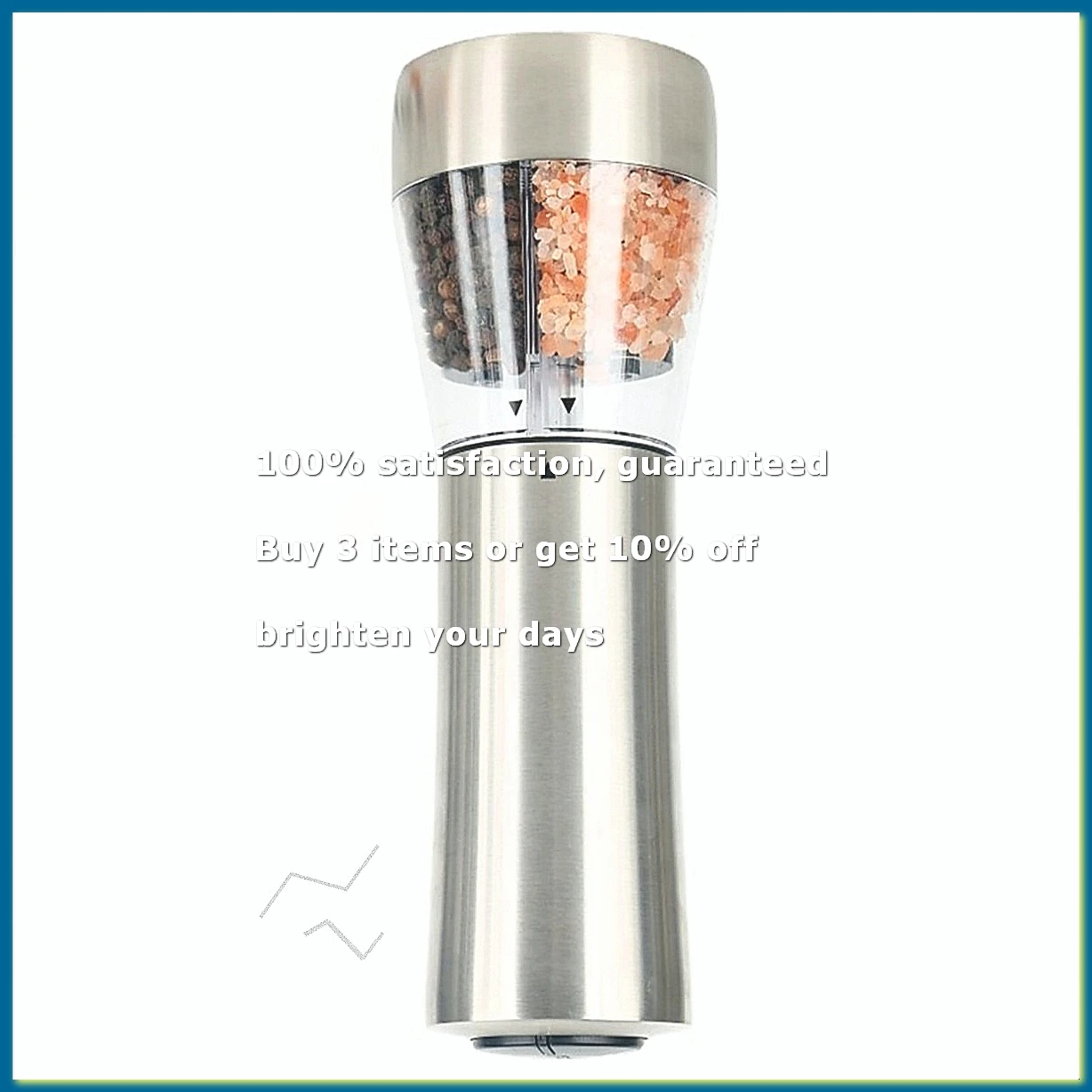 ●Electric Salt and Pepper Grinder Set, Refillable 2 in 1 Electric Salt and Pepper Grinder with Adjustable Coarseness-ABFB