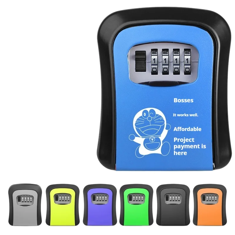 Engineering Plastic Password Lock Key Box Decoration Cat Eye Installation Curved Key Password Box