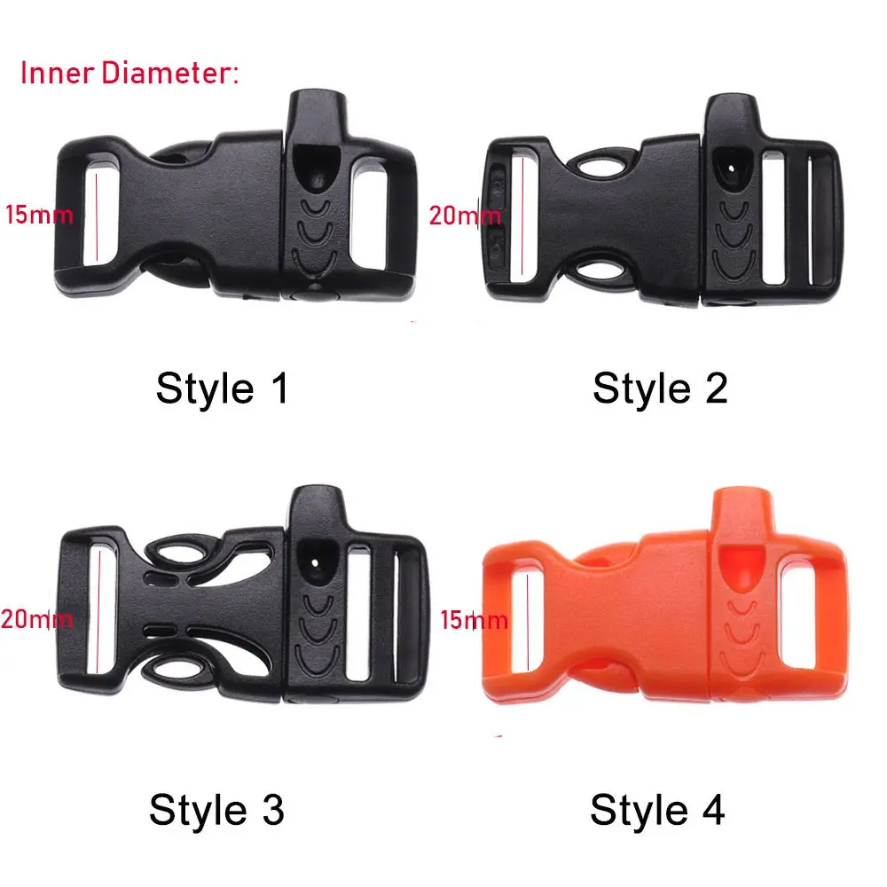 عالية الجودة منحني أداة الطوارئ في الهواء الطلق سوار حزام Paracord اكسسوارات الجانب الإصدار مشبك بقاء صافرة أبازيم