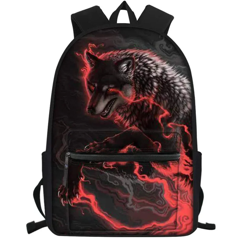 

Cool Blood Wolf 3D Print Kids Backpack Teen Boys Girls Schoolbag Casual Daypack Back To School Bag Laptop Rucksack Bookbag 2022