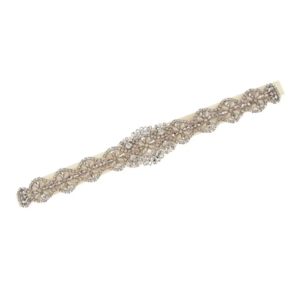 

Элегантный свадебный пояс со стразами и жемчугом, пояс с цветком, свадебные аксессуары для свадебного платья, официальных мероприятий