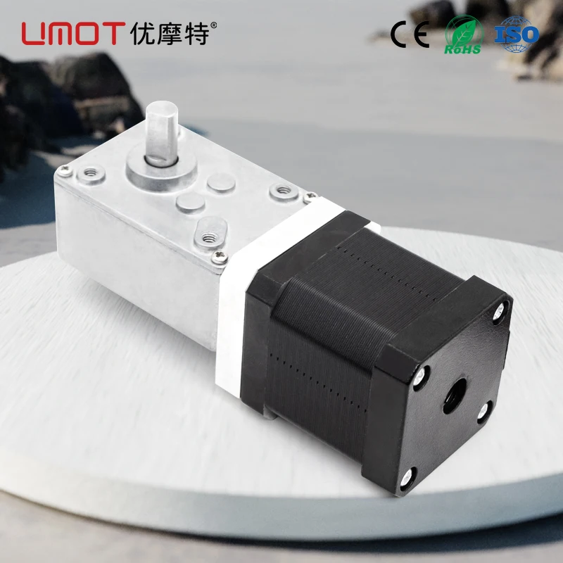 

UMOT 28*45mm Nema11 2phrase 1.5° 0.7A Single/double Shaft Output Torque 2.5Nm-3.5Nm Worm Gearbox Speed Reduction Stepper Motor