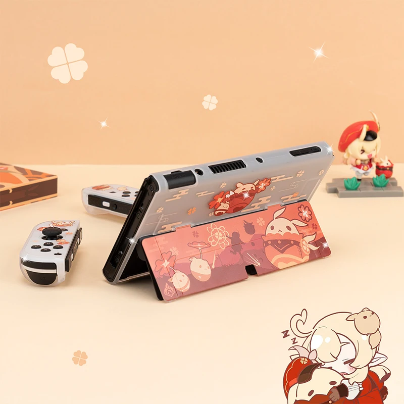 Защитный чехол для Nintendo Switch OLED, прозрачный жесткий чехол в стиле аниме для игровой консоли Nintendo Switch OLED, аксессуары