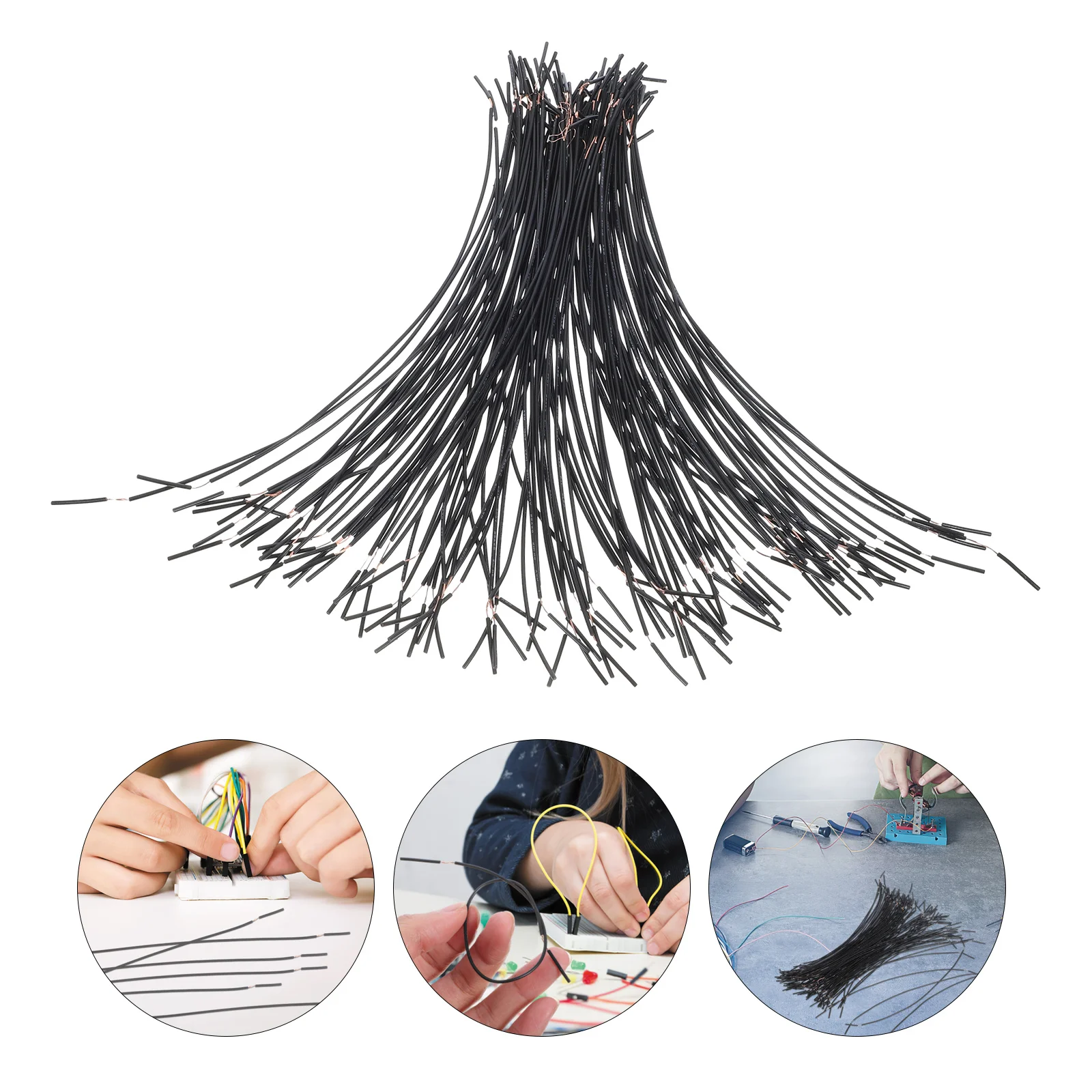 

100pcs Insulated Copper Wire For Electricity Demo Teaching Circuit Science Experiment Physics Lab Equipment