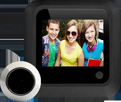 câmera grande angular digital LCD de 2,4 polegadas para olho mágico de porta de casa, 90 °   Câmera olho mágico de vídeo para porta de entrada de apartamento, porta