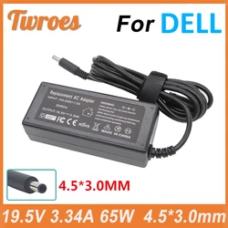 19.5V 3.34A  65W 4.5*3.0mm For Dell Adapter Charger Inspiron 15 5558 3551 3552 5551 5559,Laptop AC Adapter Notebook Power Supply