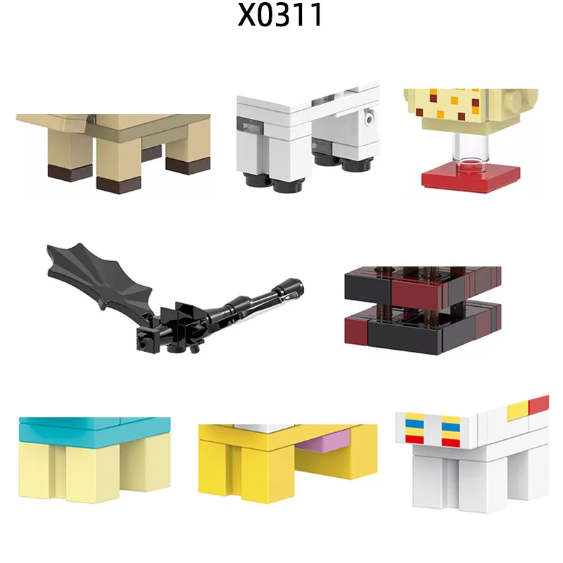 The Action Figures Weapons Pants Hair Parts Model Blocks MOC Bricks Set Gifts Toys For Children X0311