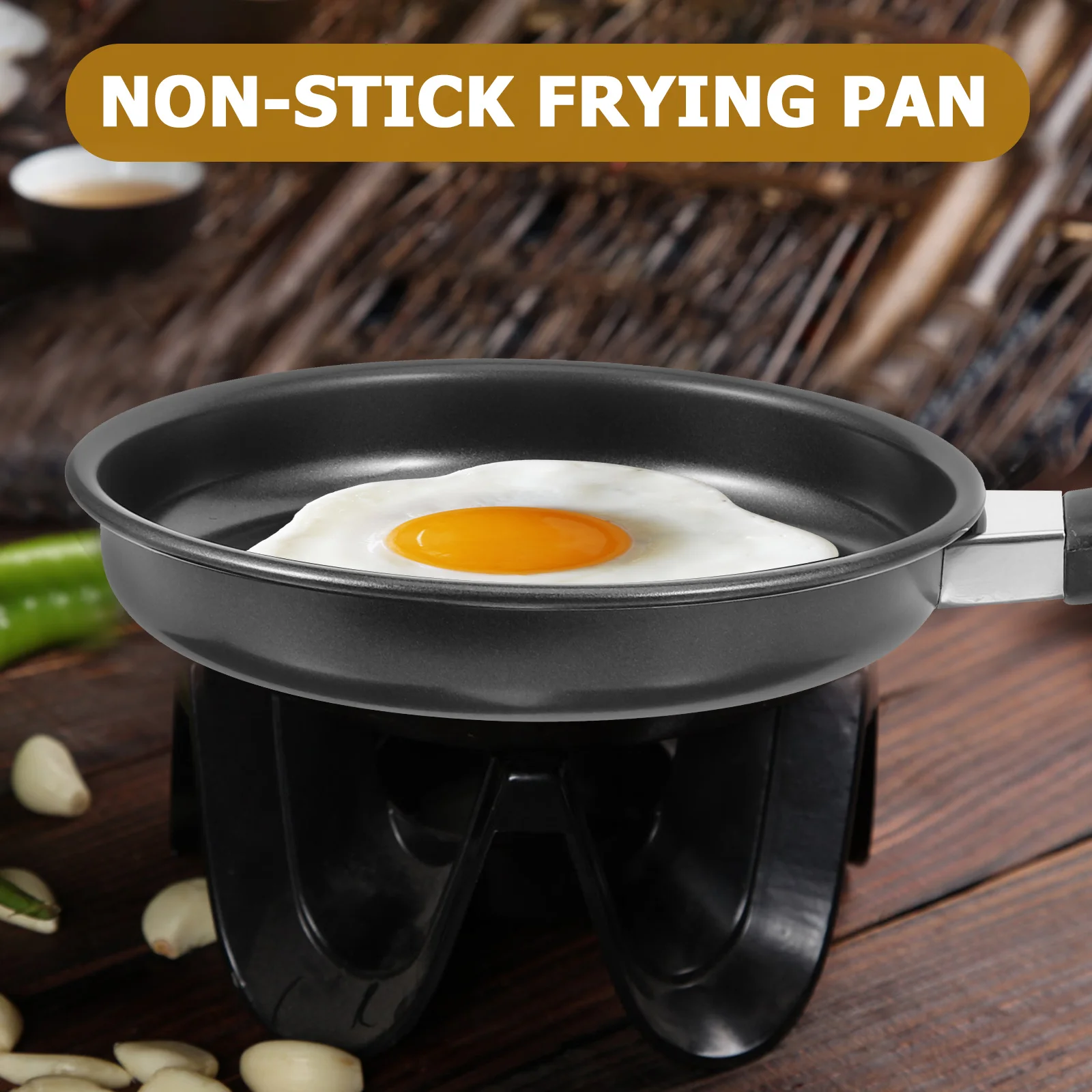 

Non-Stick Frying Pan 18cm Diameter Iron Pan Flat Bottom for Pancakes Eggs Scrambled Steak Bbq Frying Cooking Use